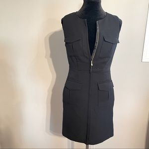 H&M zip dress navy blue black